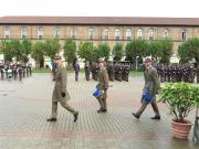 Il Comandante delle Truppe Alpine seguito dal gen cedente Fontana e quello subentrante Colussi